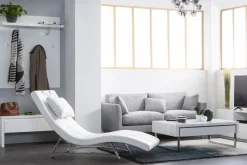 Cheap Miliboo Chaise longue diseño blanco MONACO