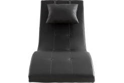Fashion Miliboo Chaise longue diseño negro MONACO