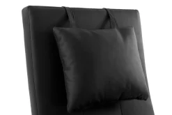 Fashion Miliboo Chaise longue diseño negro MONACO