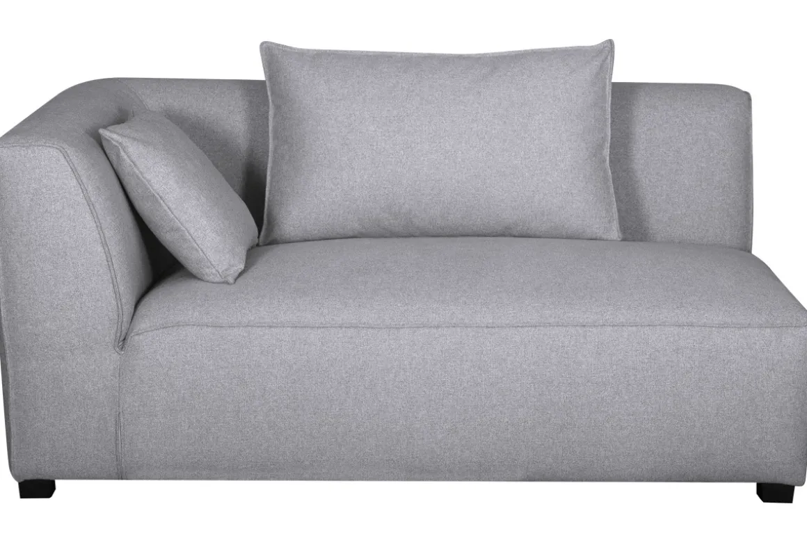 Cheap Miliboo Chaise longue esquina izquierda gris claro PLURIEL