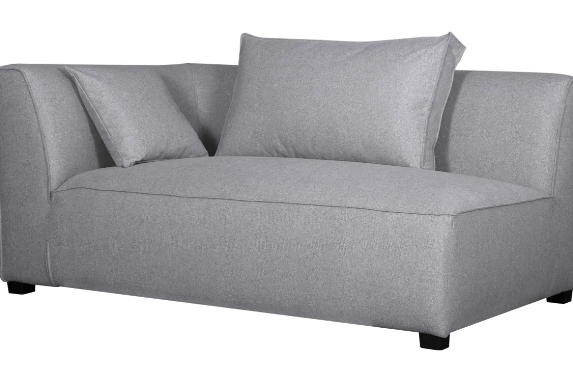 Cheap Miliboo Chaise longue esquina izquierda gris claro PLURIEL