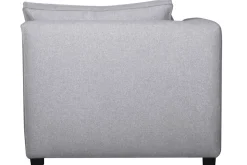 Outlet Miliboo Chaise longue esquina izquierda tejido gris perla PLURIEL