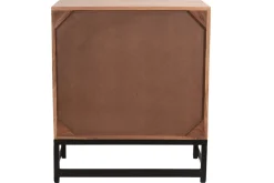 Shop Miliboo Cómoda 3 cajones en acacia y metal negro STICK