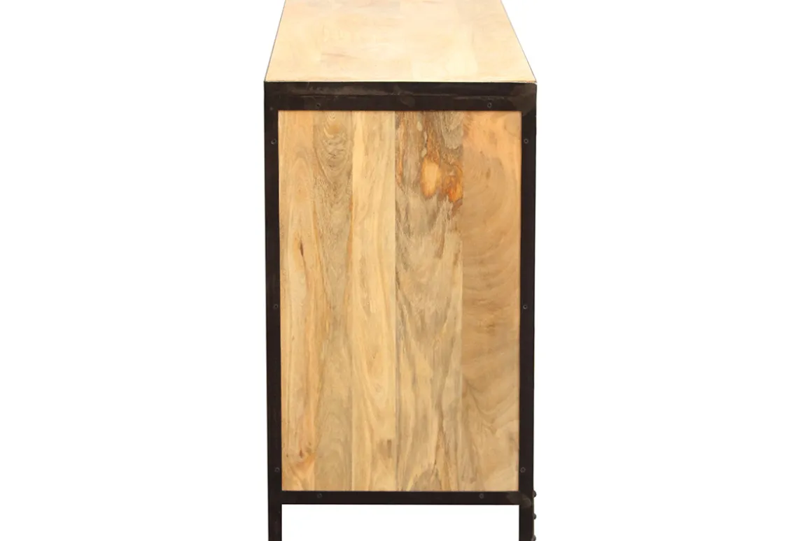 Outlet Miliboo Cómoda 6 cajones madera y metal INDUSTRIA