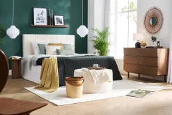 Store Miliboo Cómoda de 6 cajones de madera oscura 120 cm SANAA