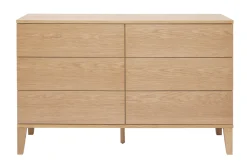 Best Miliboo Cómoda de 6 cajones de madera clara 120 cm FREDDY