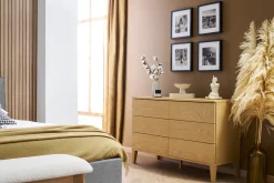 Best Miliboo Cómoda de 6 cajones de madera clara 120 cm FREDDY