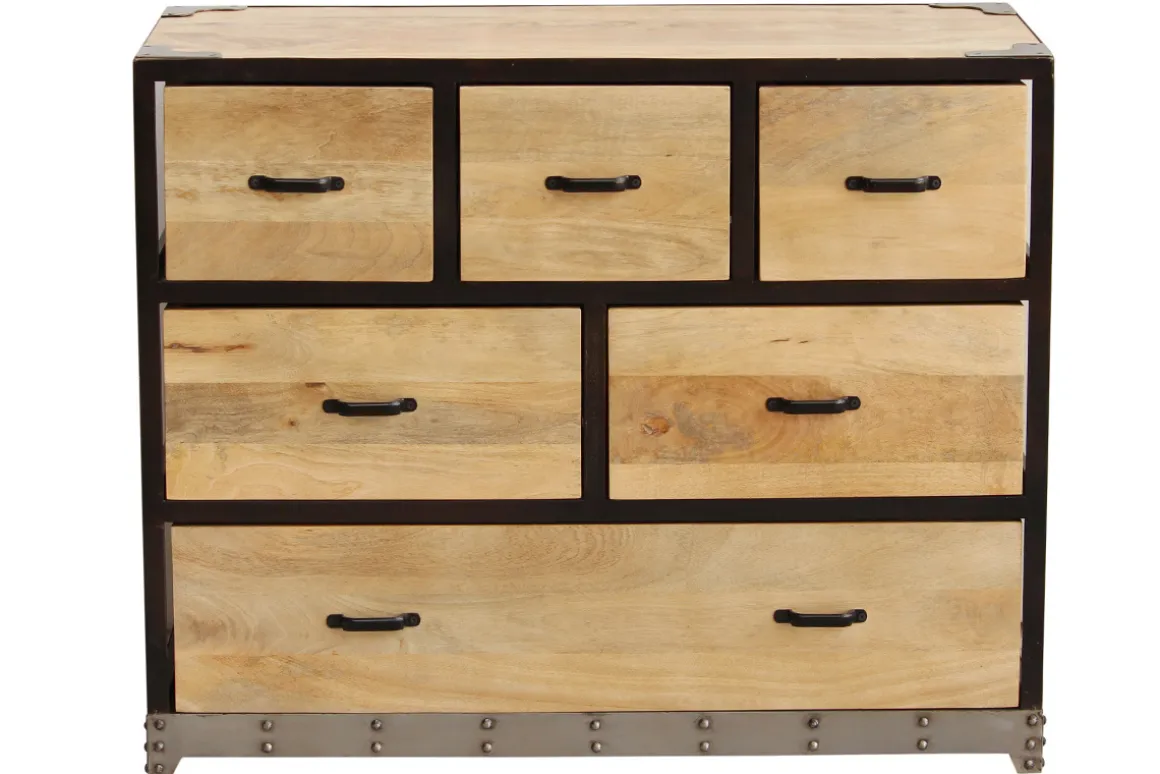 Cheap Miliboo Cómoda industrial madera maciza INDUSTRIA
