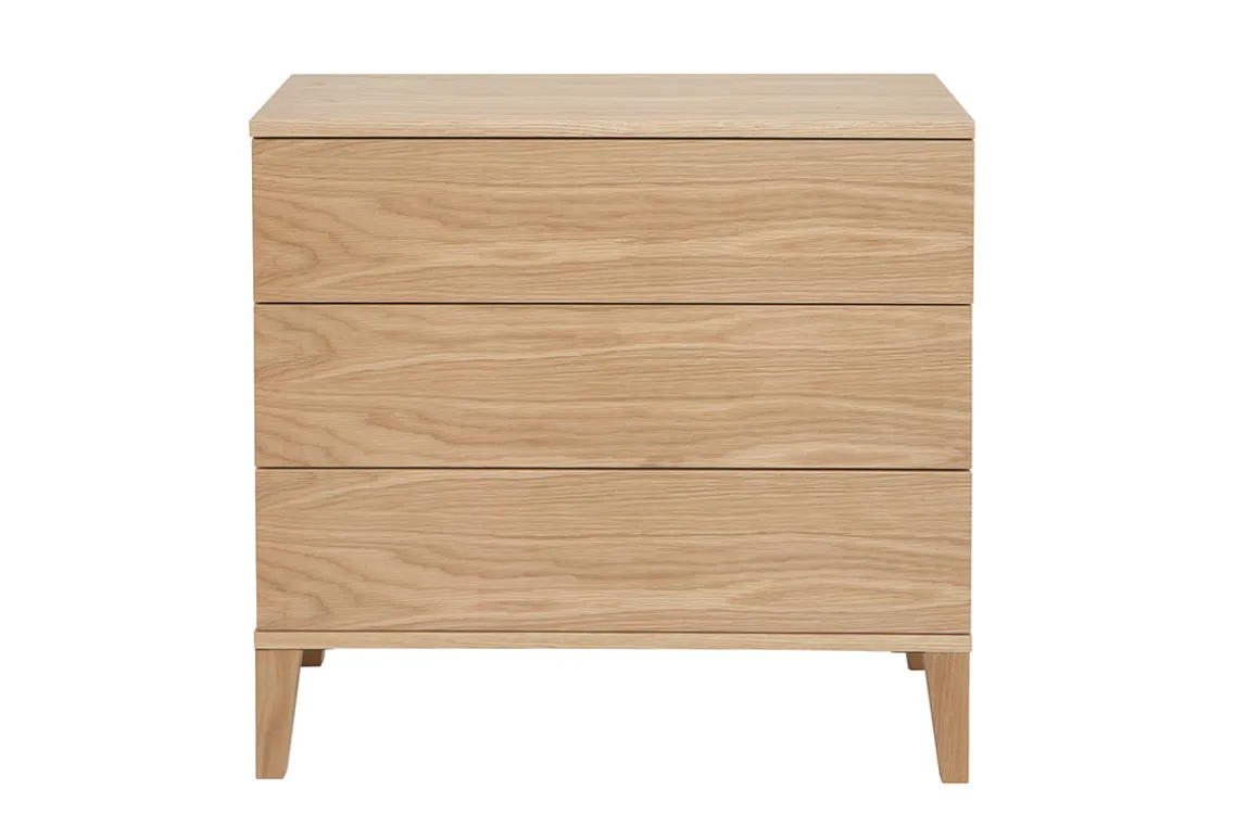 Shop Miliboo Cómoda nórdica de 3 cajones de madera clara FREDDY