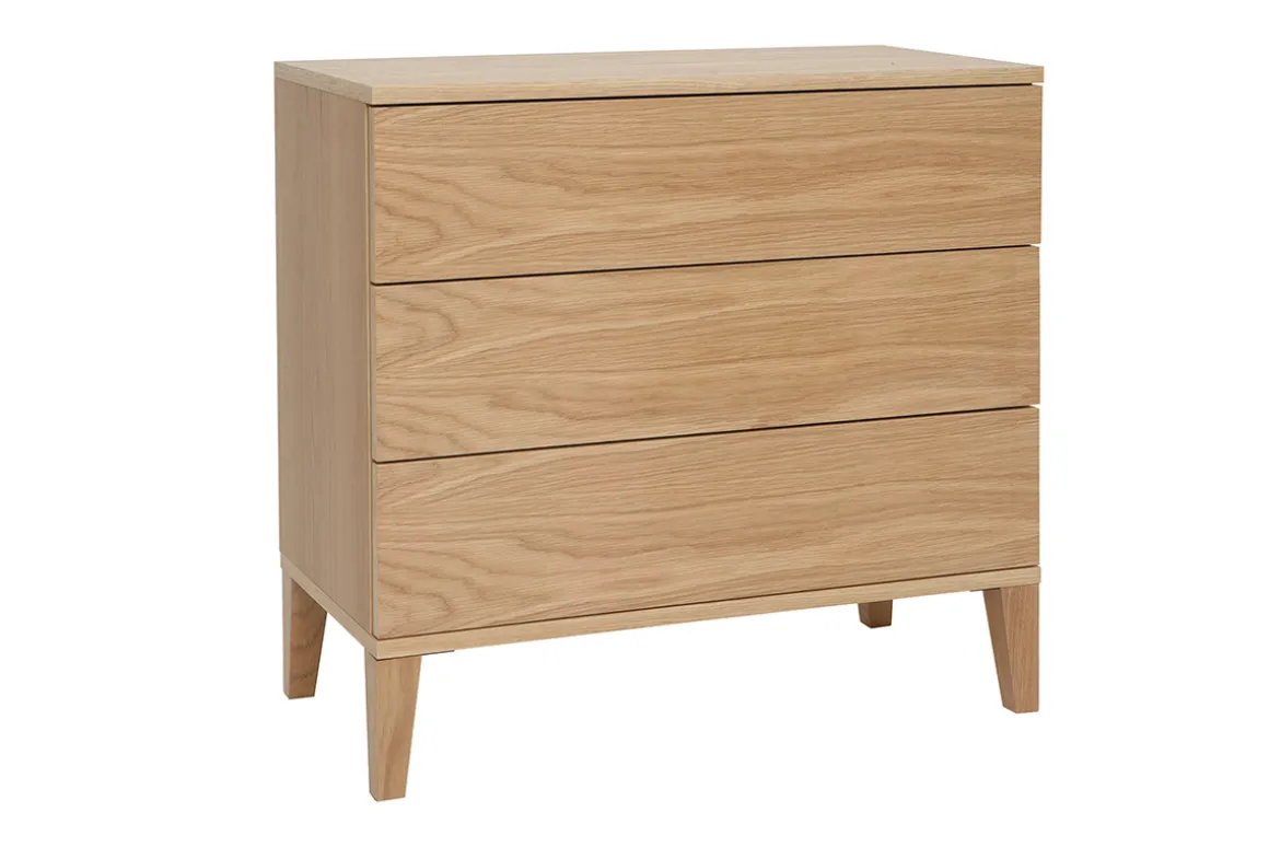 Shop Miliboo Cómoda nórdica de 3 cajones de madera clara FREDDY