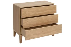 Shop Miliboo Cómoda nórdica de 3 cajones de madera clara FREDDY