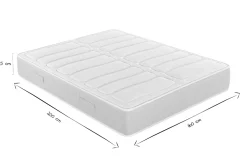 Flash Sale Miliboo Colchón de 160 × 200 cm con muelles ensacados y memory foam de 25 cm BEN