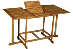 Flash Sale Miliboo Conjunto de mesa extensible con almacenaje y 4 sillas plegables de madera maciza CARMEN
