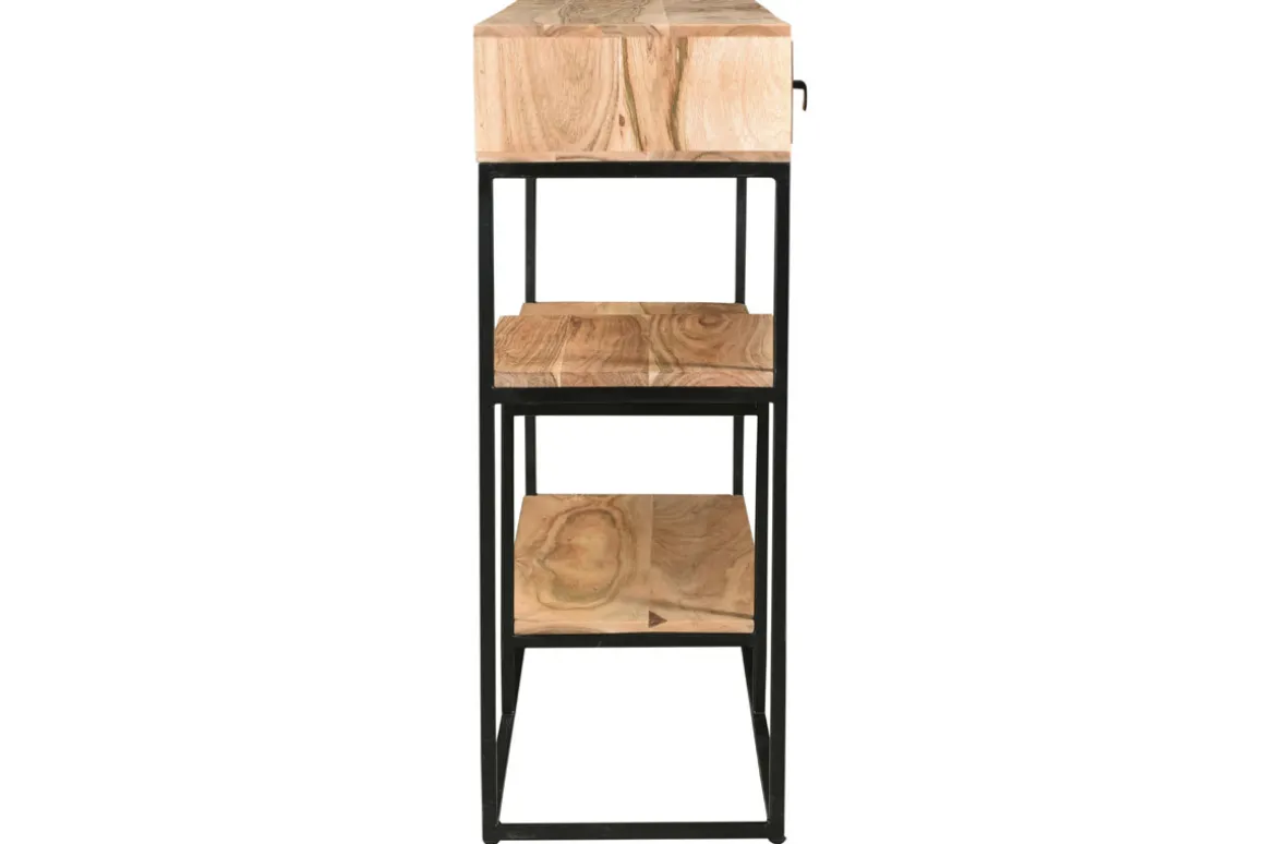 Best Miliboo Consola 4 cajones en cacia y metal negro L115 cm GRENELLE