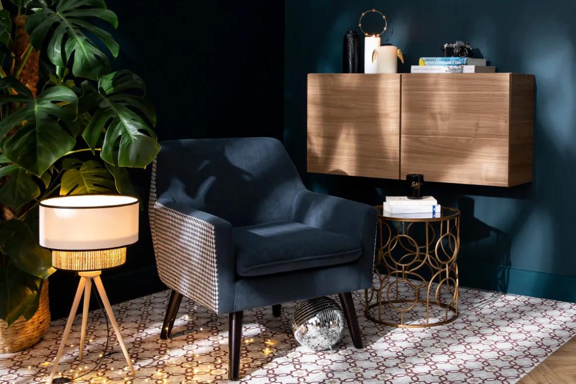 Store Miliboo Elemento de pared cuadrado acabado madera clara ETERNEL