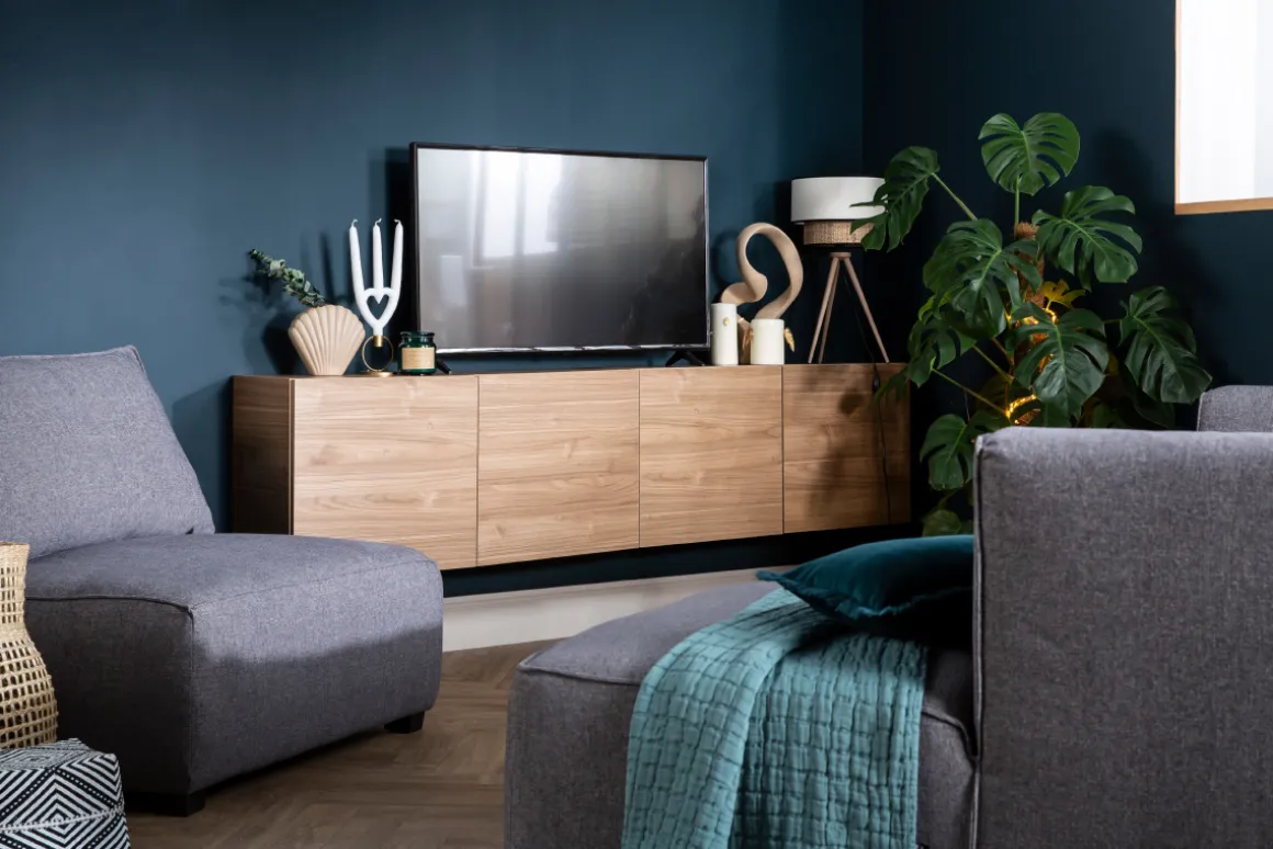 Store Miliboo Elemento de pared cuadrado acabado madera clara ETERNEL