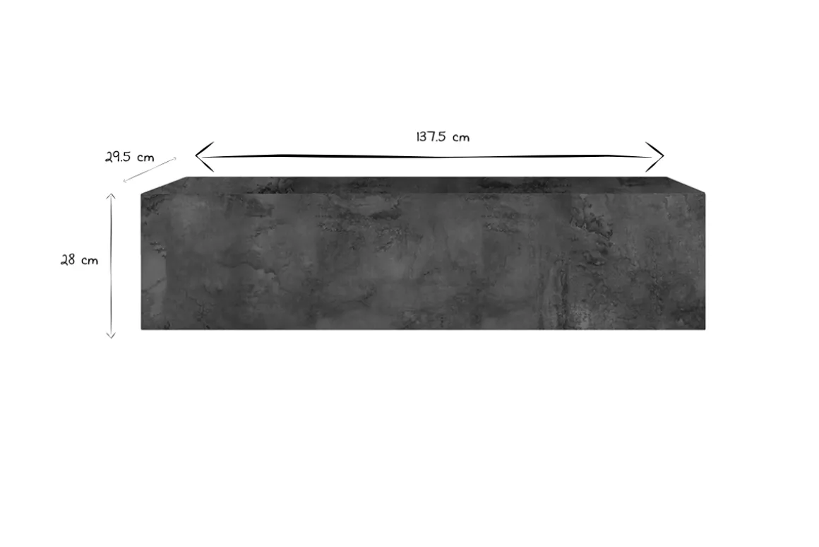 Best Sale Miliboo Elemento de pared TV horizontal acabado envejecido ETERNEL