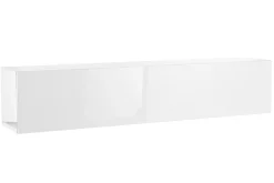 Store Miliboo Elemento de pared TV horizontal lacado blanco brillante ETERNEL