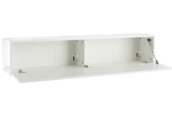 Store Miliboo Elemento de pared TV horizontal lacado blanco brillante ETERNEL