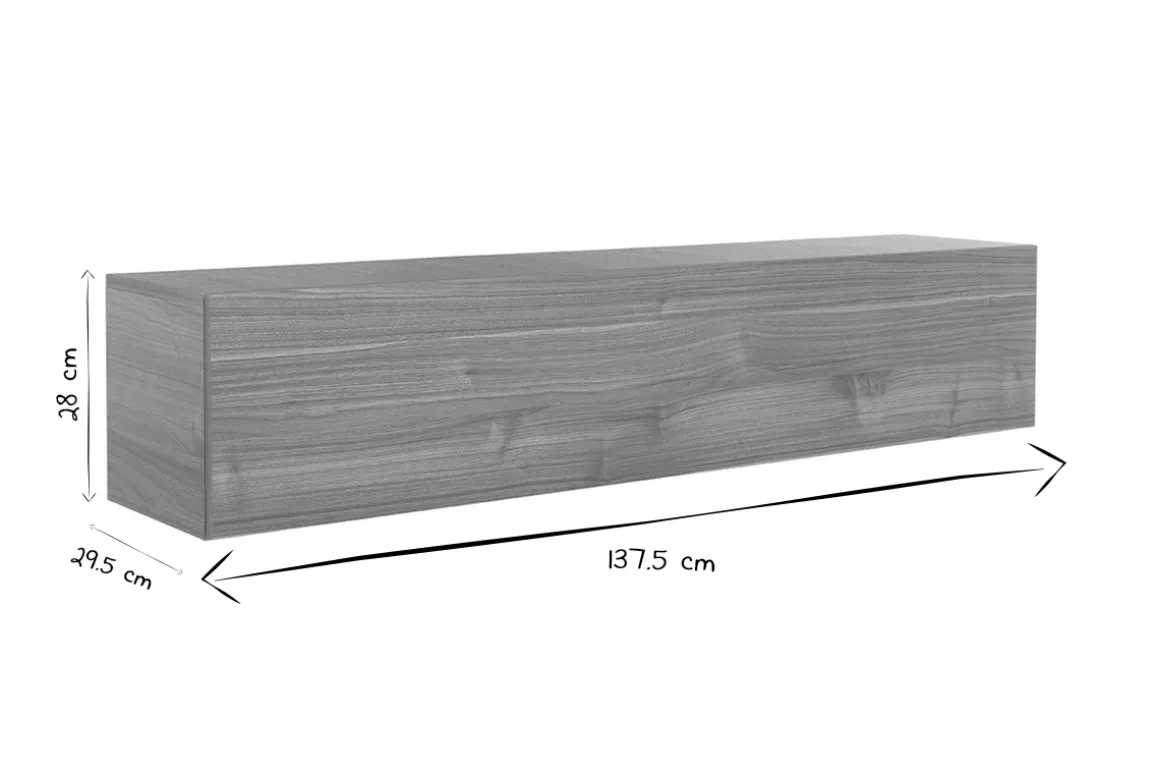 Sale Miliboo Elemento de pared TV horizontal acabado nogal ETERNEL