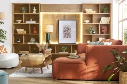 Online Miliboo Elemento de pared TV vertical acabado madera clara ETERNEL