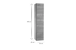 Online Miliboo Elemento de pared TV vertical acabado madera clara ETERNEL