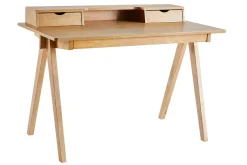 Best Sale Miliboo Escritorio con almacenaje de madera clara 120 cm PULITO