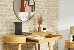 Cheap Miliboo Escritorio con cajón de madera clara 120 cm JUDITH