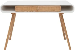 Clearance Miliboo Escritorio con puertas correderas y rejilla L120 cm OLYMPE