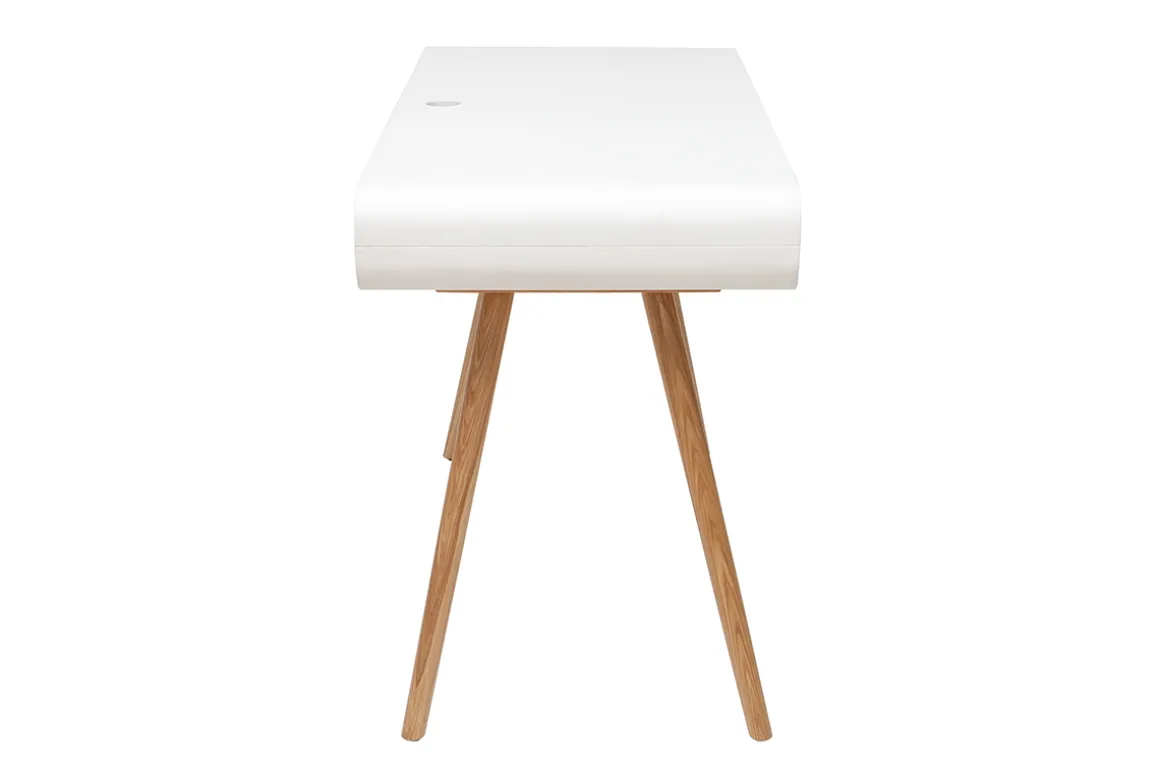 Clearance Miliboo Escritorio con puertas correderas y rejilla L120 cm OLYMPE