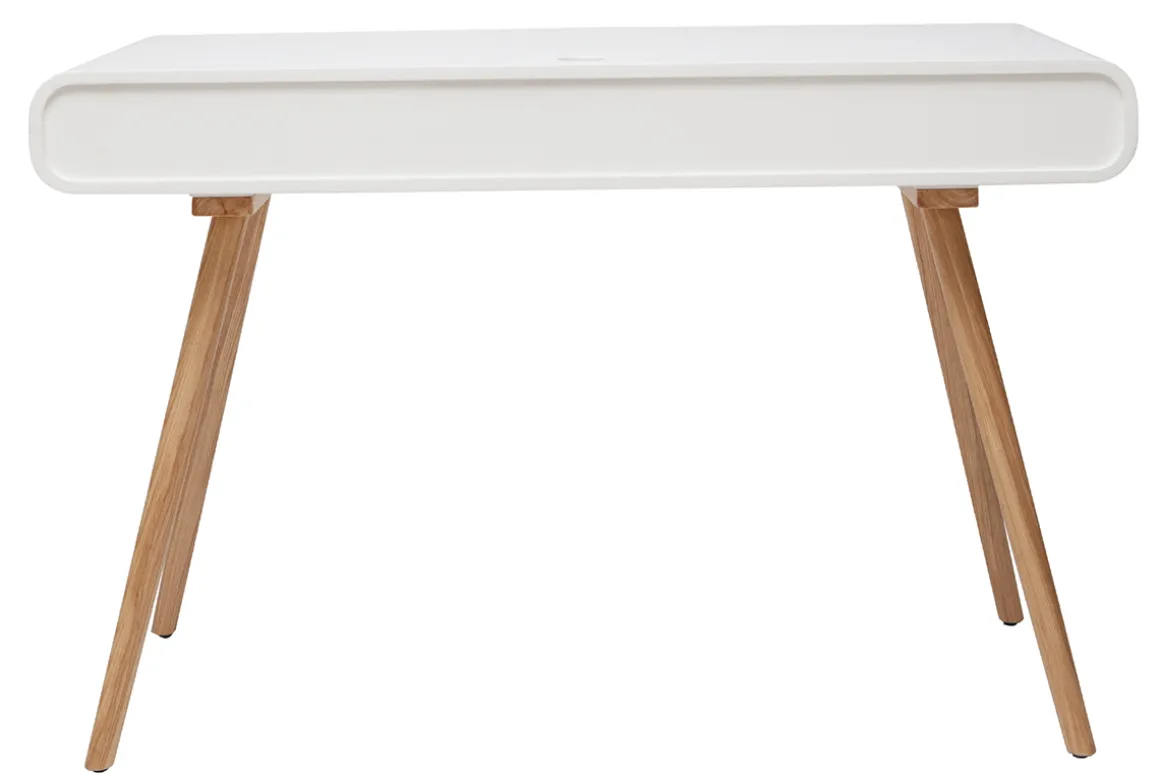 Clearance Miliboo Escritorio con puertas correderas y rejilla L120 cm OLYMPE