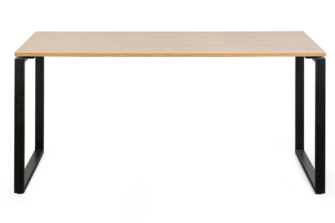 Best Miliboo Escritorio con tablero de contrachapado de roble con patas de metal negro 160 cm OPAL