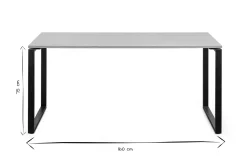 Best Miliboo Escritorio con tablero de contrachapado de roble con patas de metal negro 160 cm OPAL