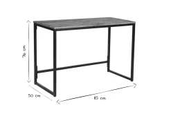 Online Miliboo Escritorio de acacia maciza y metal HOORN