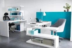 Sale Miliboo Escritorio de diseño negro lacado MAX