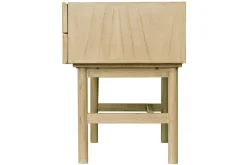 Hot Miliboo Escritorio de madera clara con cajonera de caña de ratán 120 cm GALINA