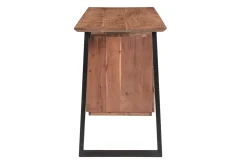 Best Miliboo Escritorio de madera de acacia maciza y metal negro 3 cajones 130 cm HORACE