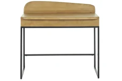 Flash Sale Miliboo Escritorio de madera maciza de mango con almacenaje 100 cm SHIVA