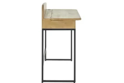 Flash Sale Miliboo Escritorio de madera maciza de mango con almacenaje 100 cm SHIVA