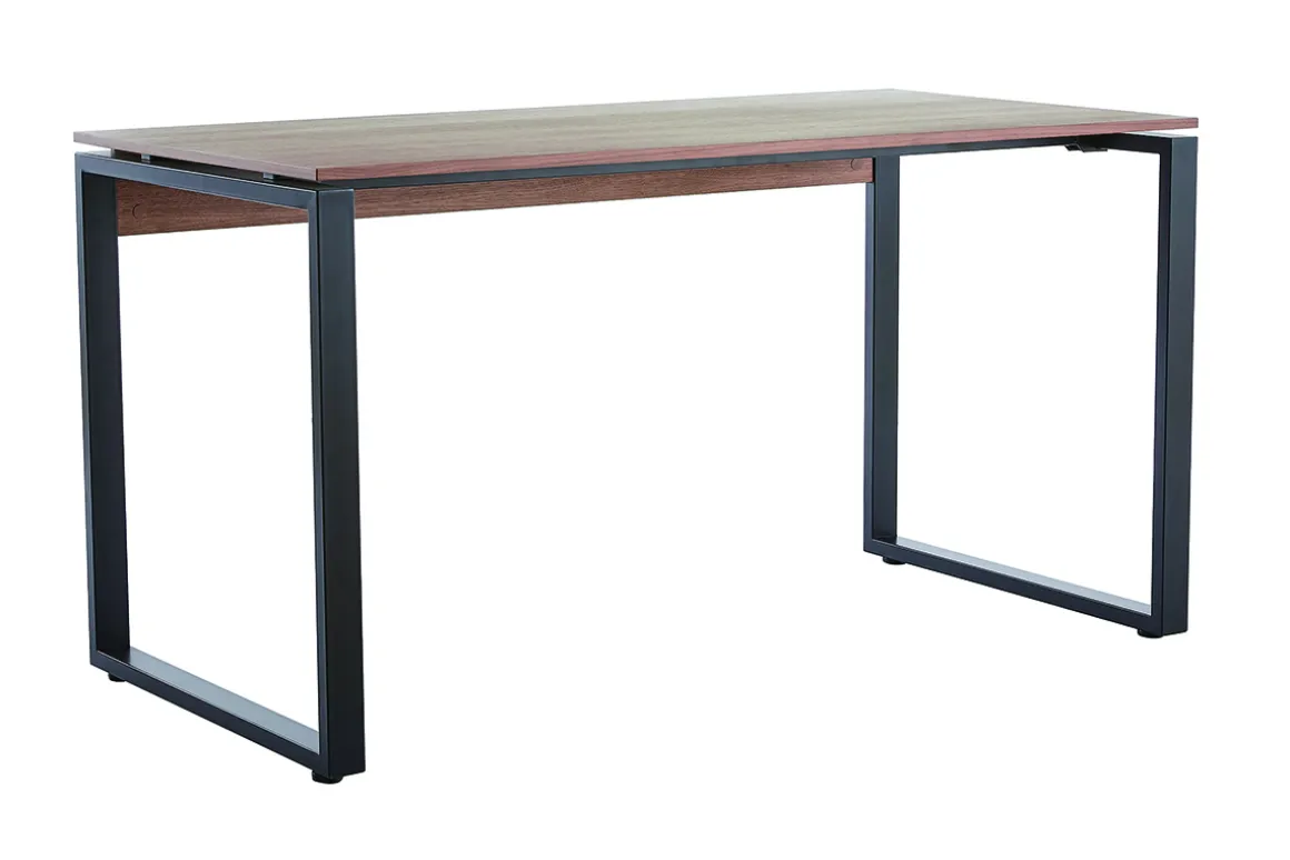 Best Miliboo Escritorio de madera oscura y metal negro 138 cm OPAL