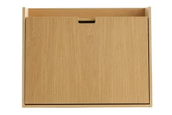 Discount Miliboo Escritorio de pared vintage de roble con cajonera 78 cm GABIN