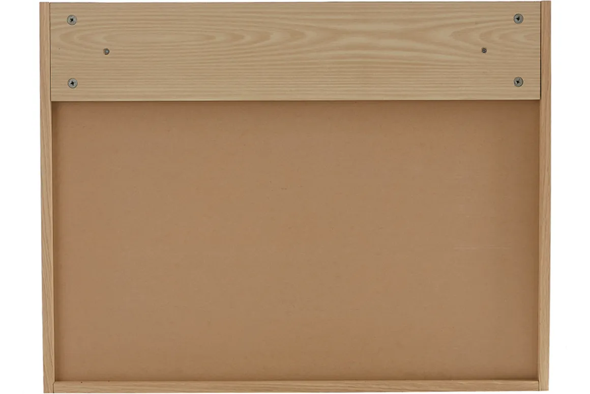 Discount Miliboo Escritorio de pared vintage de roble con cajonera 78 cm GABIN