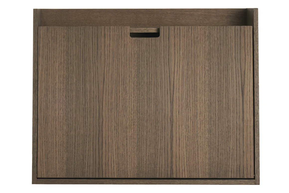 Cheap Miliboo Escritorio de pared vintage con cajonera de madera oscura 78 cm GABIN