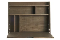 Cheap Miliboo Escritorio de pared vintage con cajonera de madera oscura 78 cm GABIN