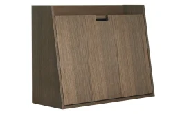 Cheap Miliboo Escritorio de pared vintage con cajonera de madera oscura 78 cm GABIN