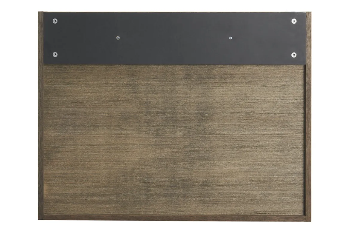 Cheap Miliboo Escritorio de pared vintage con cajonera de madera oscura 78 cm GABIN