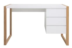 Clearance Miliboo Escritorio diseño 3 cajones blanco mate ARMEL