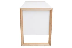 Clearance Miliboo Escritorio diseño 3 cajones blanco mate ARMEL