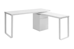 Hot Miliboo Escritorio diseño amovible blanco brillante VOXY