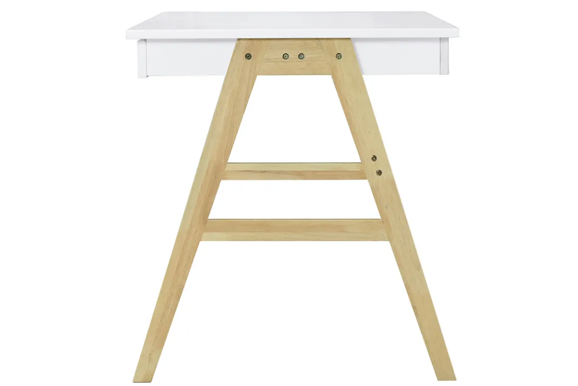 Store Miliboo Escritorio diseño blanco y madera BROOK